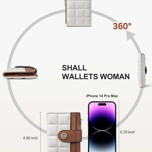 BOSTANTEN Small Wallet Leather RFID Blocking Card Holder Bifold Compact NWT - Picture 5 of 6